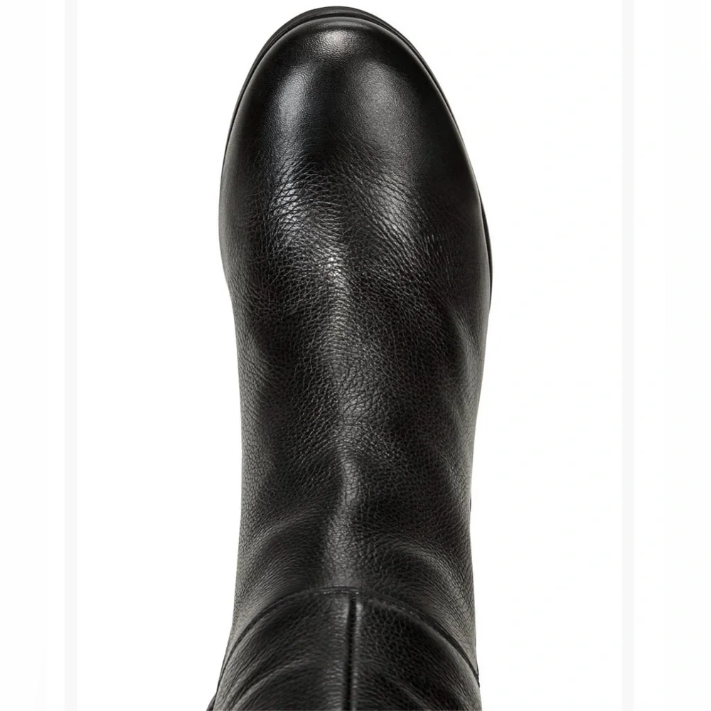 KENNETH COLE New York JUSTIN Knee-High 100% Leather BLACK Boots 8.5